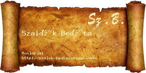 Szalók Beáta névjegykártya